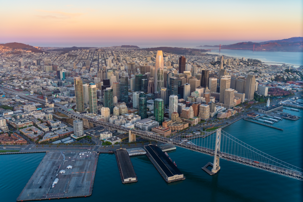 Aerial photo of Downtown San Francisco Coast / Skyline