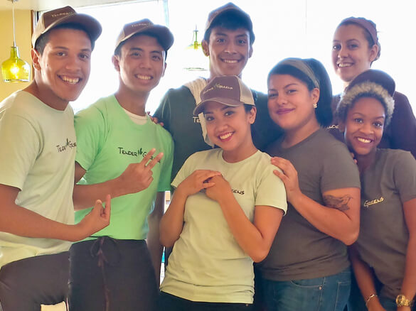 Tender Greens Team members posing for group photo